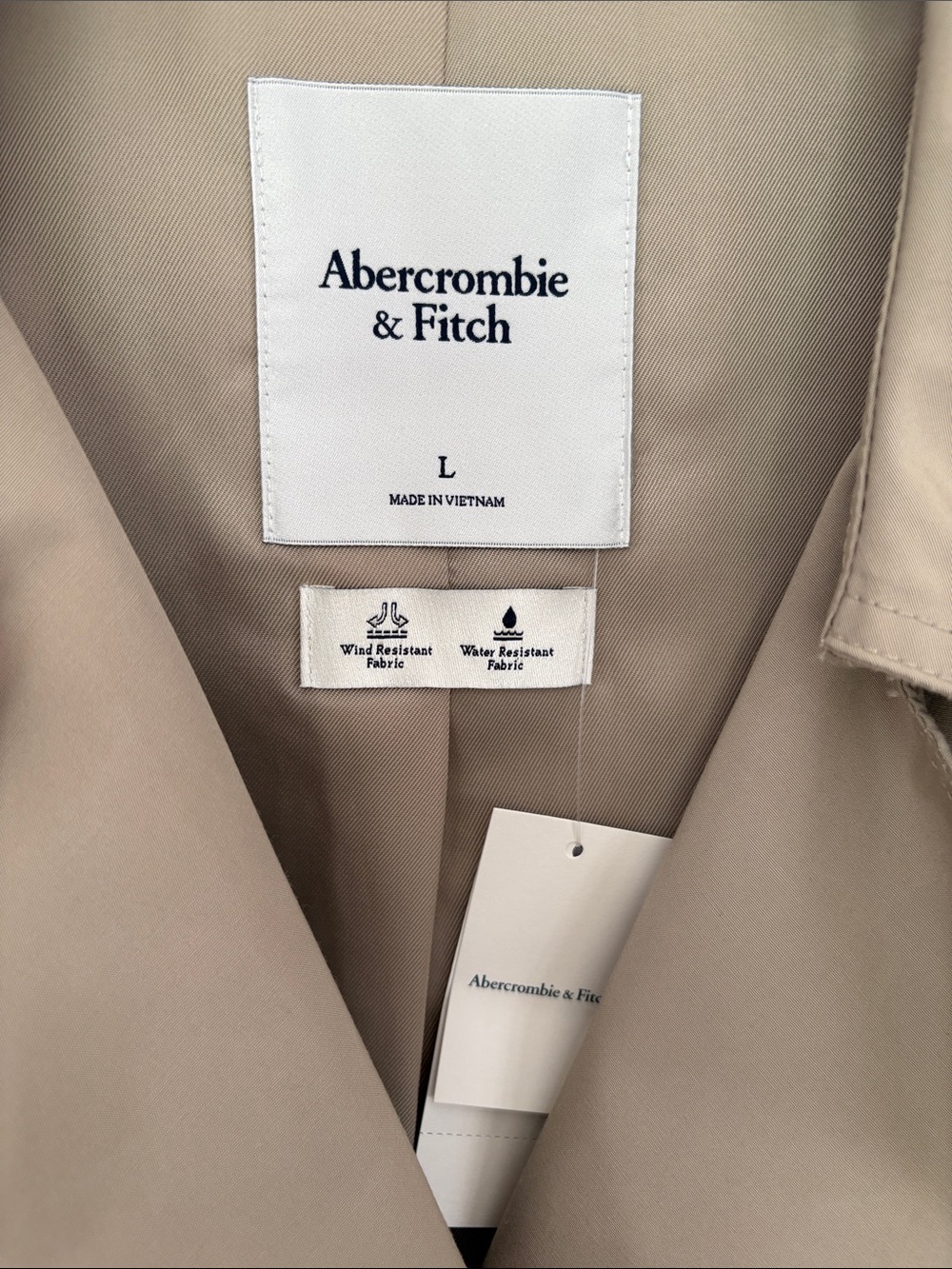 Abercrombie & Fitch Relaxed Short Trench Coat - Picture 9 of 12